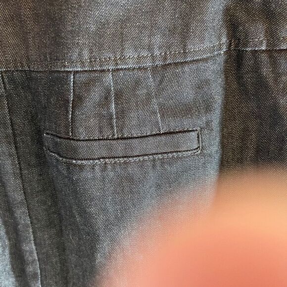 Anthro Leifsdottir Indigo Denim Ruffle Skirt Sz 6 - Picture 8 of 9